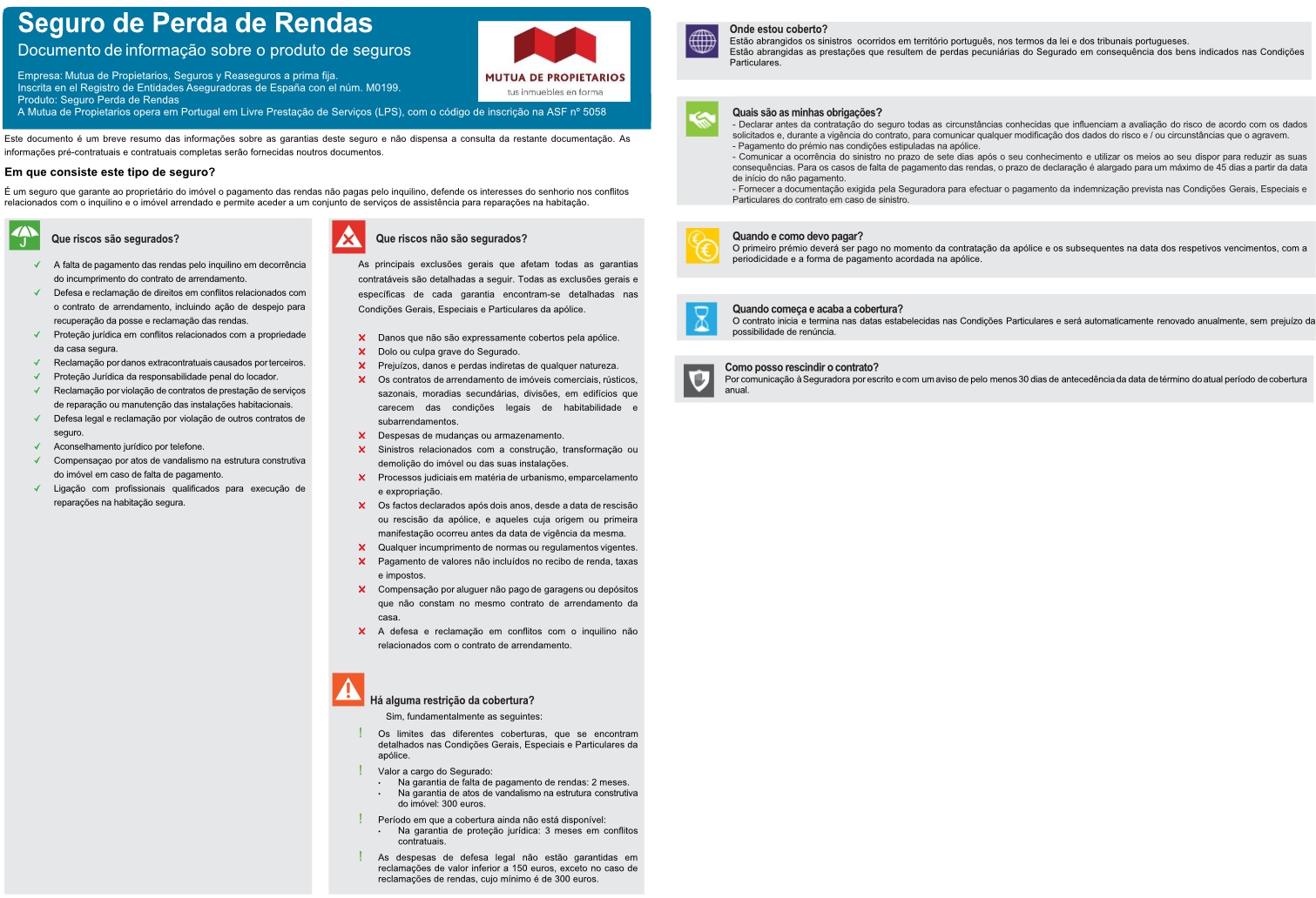 Seguro de proteção contra perda de rendas